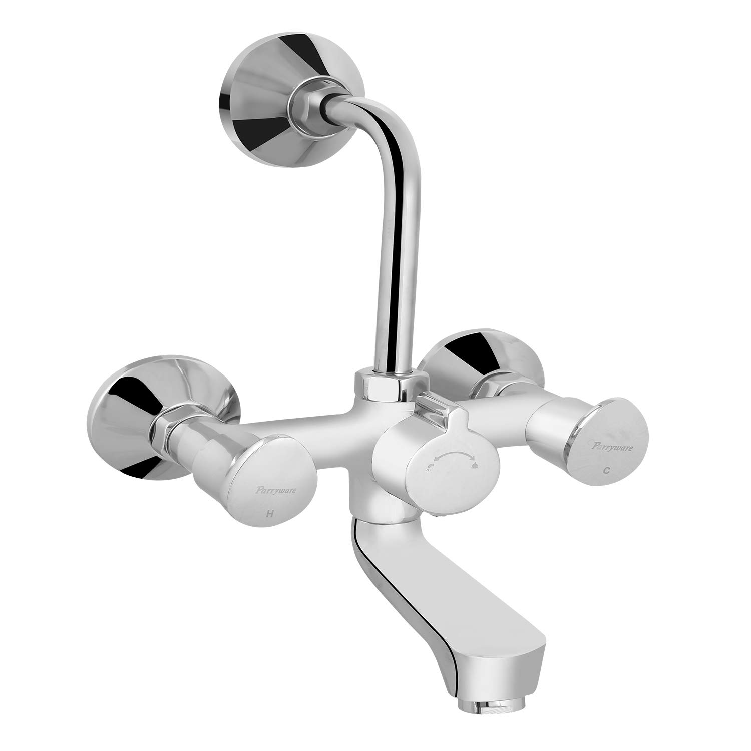 Parryware Droplet Wall mixer 2-in-1 G4716A1 (Quarter Turn Range with Ceramic Innerhead)
