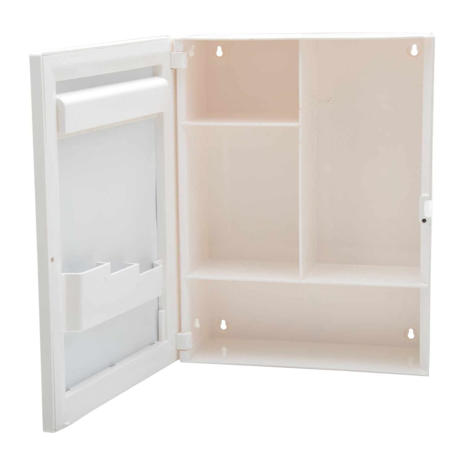 WATERTEC Polymer Bathroom Cabinet with Mirror (35 mc x 20 cm x 45 cm, White)