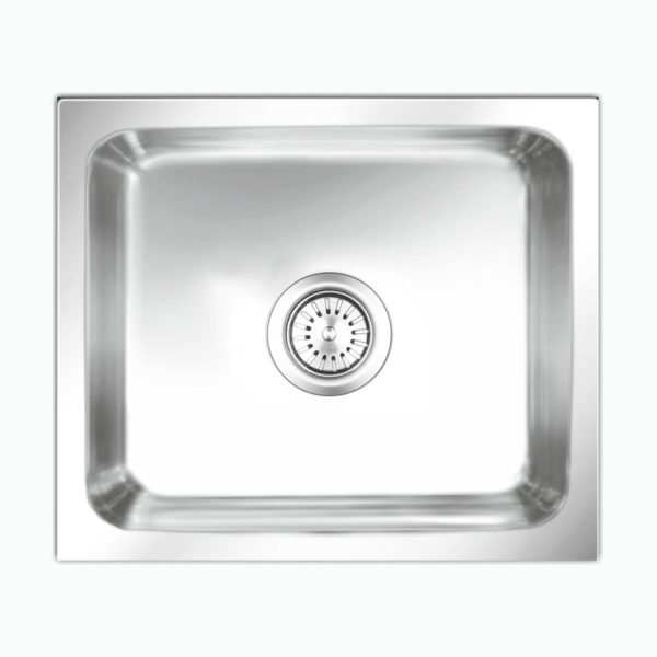 Nirali Stainless Steel Grace Plain Satin Large Kitchen Sink (610 x 460 mm)