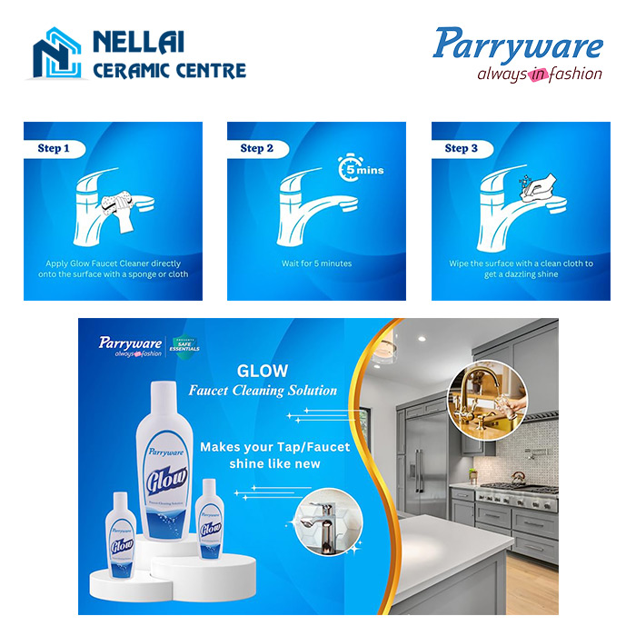 Parryware Glow faucet Cleaning Solution T992499 (Pack of 1) - NellaiCeramic